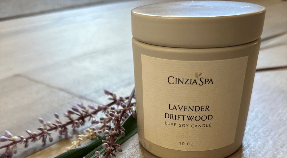 A Lavender Driftwood Candle From Cinzia Spa In Myrtle Beach